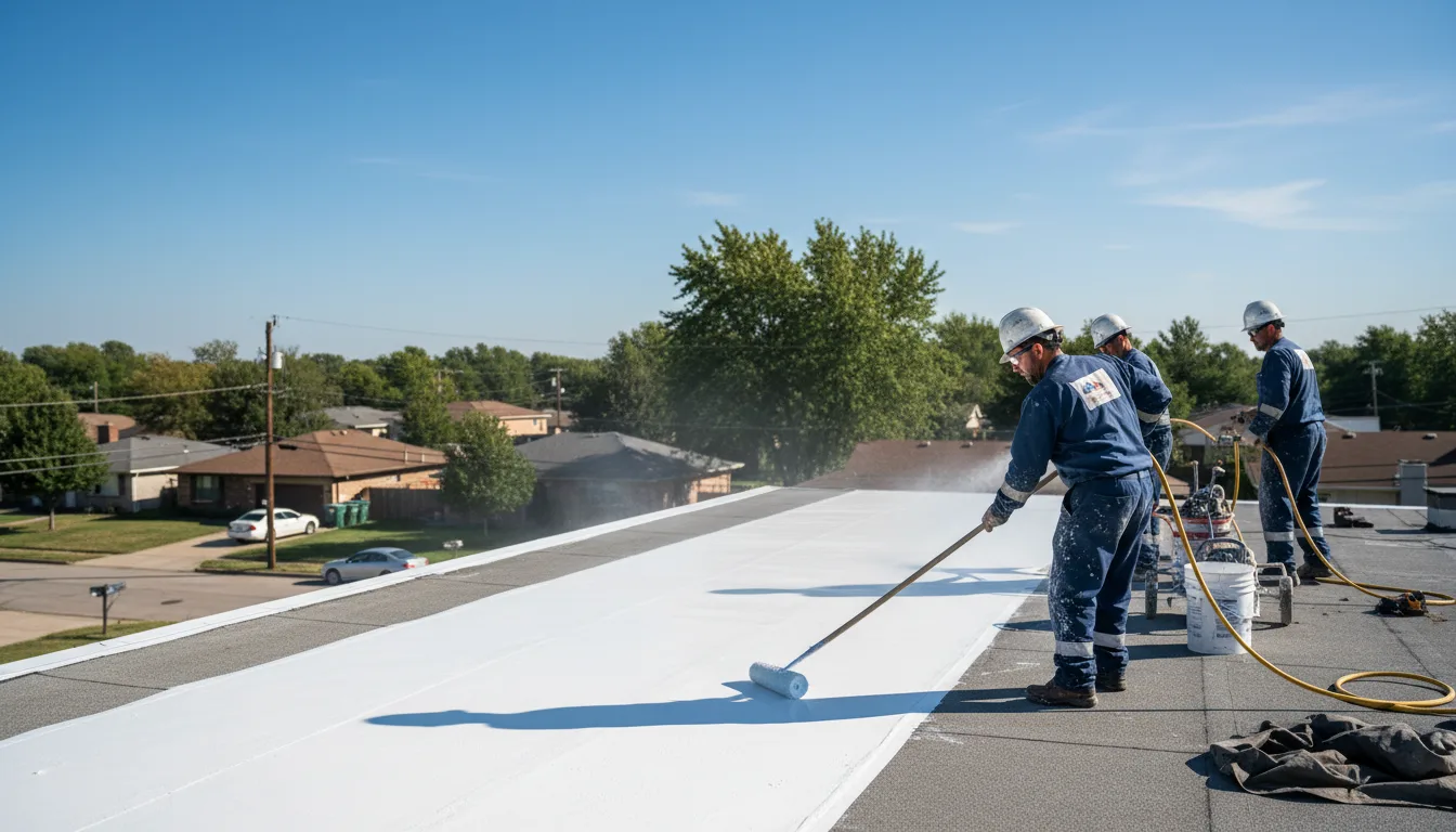 Commercial roof coating in Wood River, IL near me